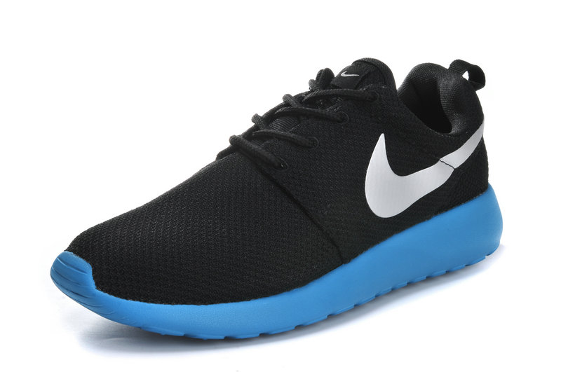 nike Roshe running chaussures hommes blanc bleu noir (2)